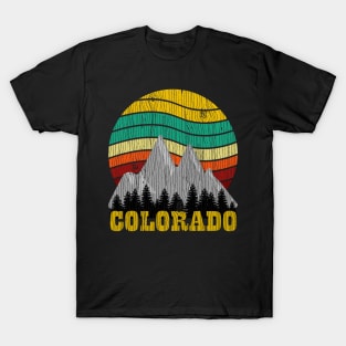 Retro Vintage Colorado Mountain & Sun T-Shirt